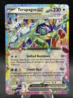 Terapagos ex 128/142 Pokemon Stellar Crown Holo NM - Image 1