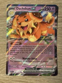Pokemon - Stellar Crown - Dachsbun EX - Double Rare Holo - 067/142 - Image 1
