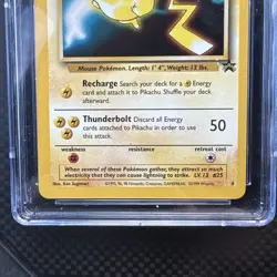 Pikachu 1999 Pokemon Black Star Promos - 4 Mewtwo Strikes Back CGC 8.5 Stamped - Image 2