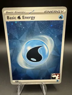 2025 Stamped Prize Pack Series 7 Pokemon Basic Water Energy 011 Cosmo Holo - NM - Image 1