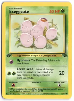 Pokemon 1st Edition Exeggcute Common Jungle 52/64 LP - Image 1
