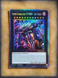 Yugioh Super Starslayer TY-PHON - Sky Crisis RA04-EN072 Collector Rare 1st Ed NM - Image 1