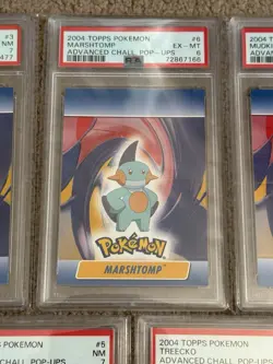 Pokemon Topps Advanced Challenge Pop Up - 5 Card PSA 7 + 6 Bundle - Blue 1st Ed - Image 3