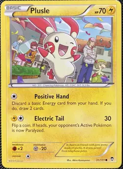Plusle 31/111 XY - Furious Fists Regular - Pokemon Card - Image 1
