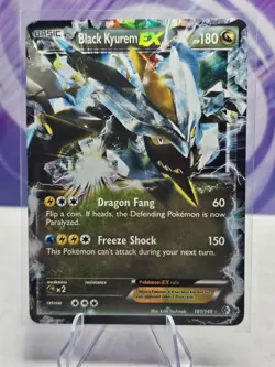 Black Kyurem EX 101/149 Ultra Rare Pokemon Card Boundaries Crossed - Image 1