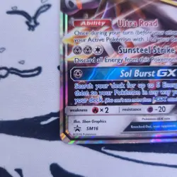 Solgaleo GX SM16 Sun and Moon Black Star Promo Card LP Pokemon Card Tcg - Image 3