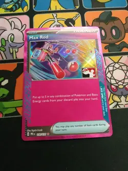 Max Rod Pokemon Prize Pack Series 7 Promo Pokemon Card NM/LP Stamp - Image 1