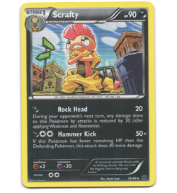 Pokemon 2012 Moderate Play Scrafty Next Destinies Holo 74/99 Card - Image 1