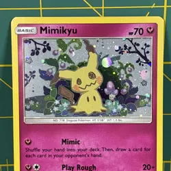 Mimikyu Promo SM163 Team Up Blister Pokemon Card Sun & Moon Holo LP - Image 3