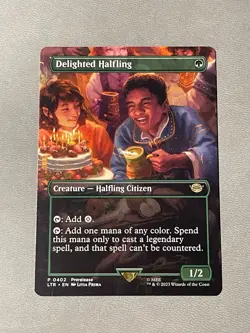 Delighted Halfling (Borderless) Universes Beyond: the Lord of the Rings: NM - Image 1