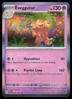Exeggutor 024/091 Holo Rare Pokemon Paldean Fates NM - Image 1