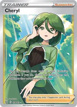 Pokemon TCG Cheryl Sword & Shield - Battle Styles 159/163 Holo Full Art Ultra... - Image 1