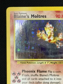 Pokemon TCG - Blaine's Moltres 1/132 Holo - WOTC Gym Heroes 2000 - Image 3