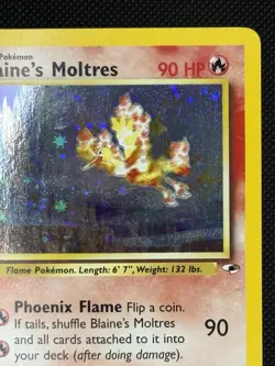 Pokemon TCG - Blaine's Moltres 1/132 Holo - WOTC Gym Heroes 2000 - Image 4