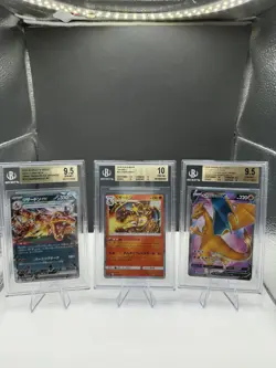 Pokemon 3x Bgs Slab LOT CHARIZARD - Image 1