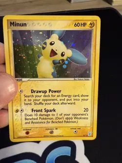 Moderately Played, English Pokemon Holo Minun - 6/12 - Common EX Trainer Kit 2 - Image 2