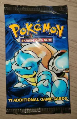 Heavy 21.0g 1999 Pokemon Sealed Base Set Booster Pack Blastoise Art - Image 4