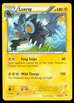 Luxray - 34/106 - Flashfire - RARE - Pokemon - NM - Image 1