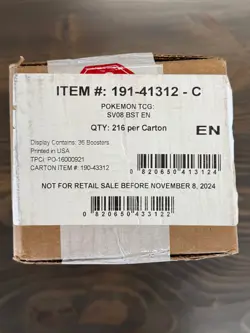 Pokemon Surging Sparks Booster Case Brand New Factory Sealed 6 Booster Boxes - Image 1