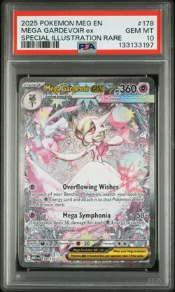 2025 POKEMON MEG EN-MEGA EVOLUTION #178 MEGA GARDEVOIR EX PSA 10 - Image 1