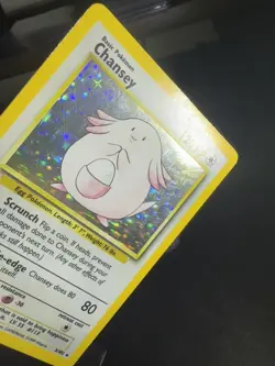 1999 Pokemon Base Set Unlimited - Chansey Holo Rare 3/102 MP - Image 2