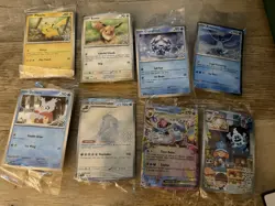 Pokemon 2025 Holiday Calendar Stamped Promos (COMPLETE SET OF 8) SEALED - Image 1