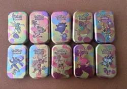 10x Pokemon 151 Sealed FULL ART SET Mini Tins (20x Packs) NEW & SEALED - Image 1