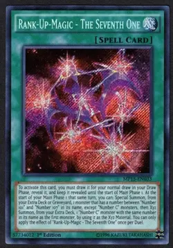 Yugioh Rank-Up-Magic - The Seventh One MP15-EN033 Secret Rare 1st Ed - VLP - Image 1