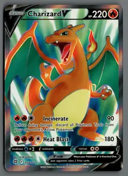 Charizard V (Full Art) 153/172 SWSH09: Brilliant Stars Pokemon Card - Image 1
