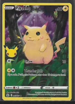 Pokemon TCG Celebrations Pikachu Holo Rare Card 005/025 NM/Mint Condition - Image 1