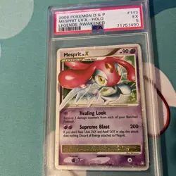 PSA 5 Mesprit Lv.X 143/146 Legends Awakened Pokemon Card 2008 - Image 2