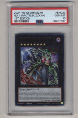 Yu-Gi-Oh Number 1 Infection Buzzking PSA 10 MZMI-EN023 Maze of Millennia Yugioh - Image 1