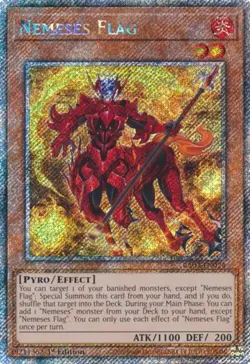 Yugioh! Nemeses Flag - RA03-EN024 - Platinum Secret Rare - 1st Edition Near Mint - Image 1