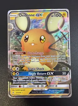 Pokemon TCG Dedenne GX Ultra Rare Card Unbroken Bonds 57/214 - Image 1