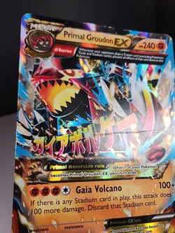 JUMBO Pokemon Mega PRIMAL GROUDON EX Card CLASH 86/160 OVERSIZED - Image 4