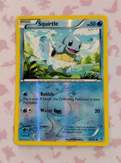 Squirtle 14/101 Reverse Holo Plasma Blast Pokemon Card NM/LP - Image 1