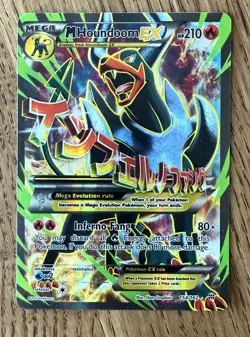 Pokemon Mega M Houndoom EX TCG Card 154/162 XY Breakthrough Lp-mp - Image 1