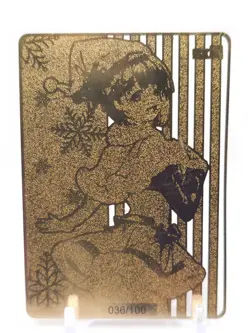 Goddess Story - Gold Metal Waifu Card - Rem - NUMBERED 036/100 - Image 2