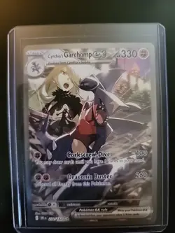 Pokemon TCG Cynthia's Garchomp EX Holo Card 232/182 Sv10: Destined Rivals - Image 1