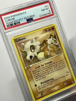 Cubone 51/109 •PSA 8 NM-MT• Common EX Team Rocket Returns 2004 Pokemon Card - Image 3
