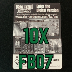 Dragon Ball Super Fusion World FB07 Wish For Shenron LOT OF 10 Code Cards - Image 1