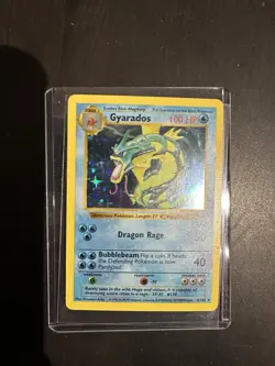 Gyarados 6/102 Shadowless Holo Pokemon Card Base Set Near Mint Minus NM- - Image 1