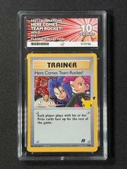 ACE 10 Here Comes Team Rocket! 15/82 Pokemon Card Celebrations Classic GEM MINT - Image 1