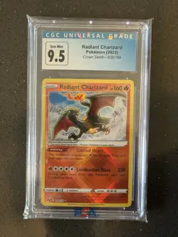 Pokemon TCG Radiant Charizard Crown Zenith Holo Card 020/159 CGC 9.5 - Image 1