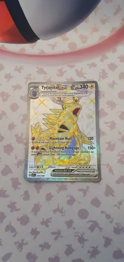 Tyranitar EX 211/197 Obsidian Flames Full Art Rare Card Near Mint Condition - Image 1