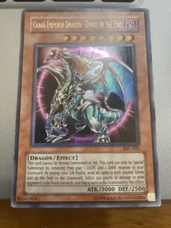 YUGIOH! Chaos Emperor Dragon - Envoy of the End IOC-000 Unlimited Secret Rare LP - Image 1