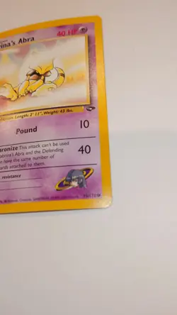 🔥Sabrina's Abra Pokemon Card 93/132 Gym Challenge Non-Holo 2000 WOTC 40HP - Image 4