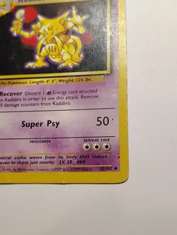 Pokemon Card: Kadabra 32/102 Base Set Vintage! HP - Image 4