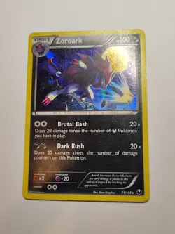 Pokemon Zoroark Dark Explorers Holo Rare Card 71/108 Cracked Ice HP - Image 1