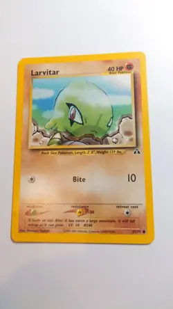 LARVITAR - 57/75 Neo Discovery - LP - Regular Common - Pokemon TCG Card - Image 1